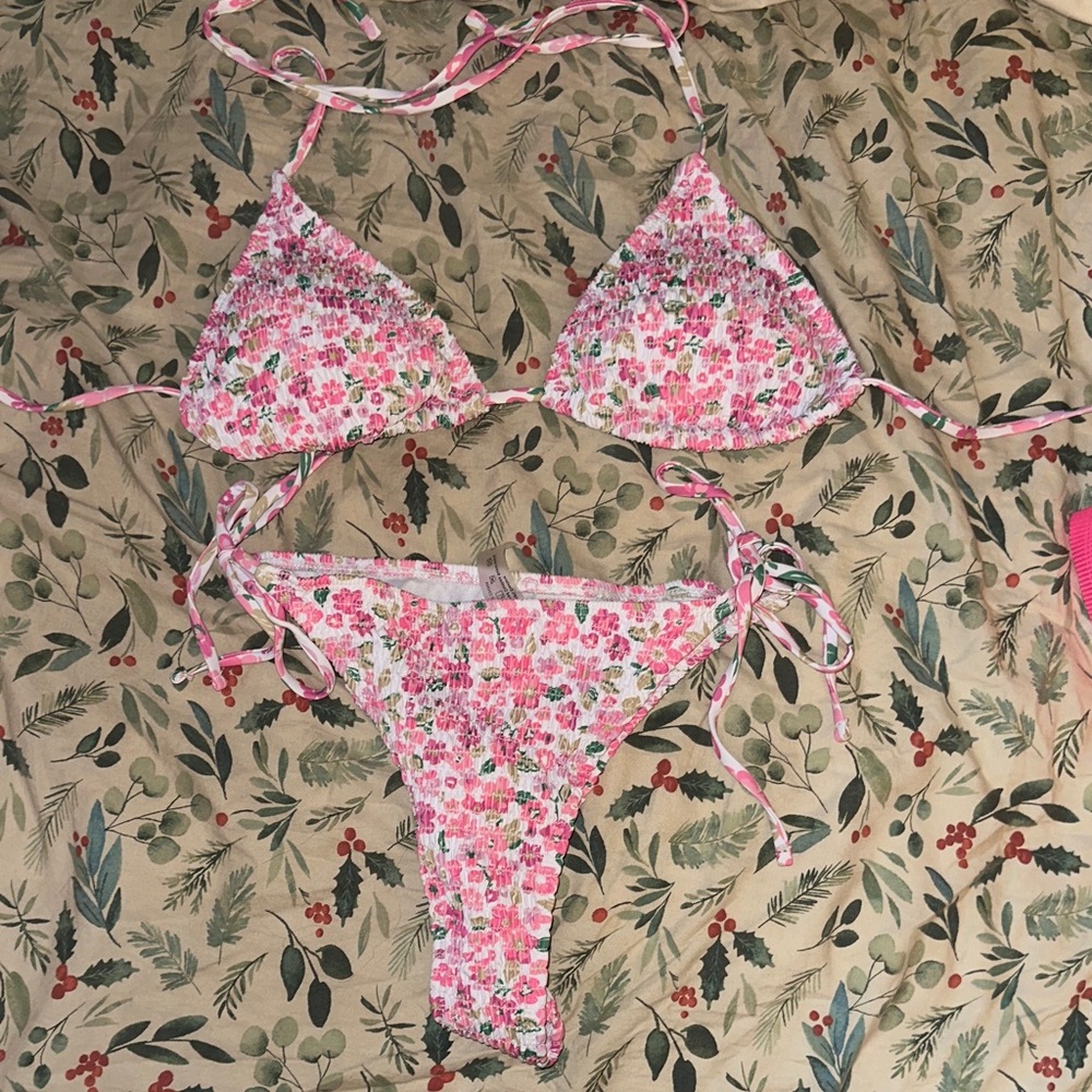 Floral Pink Bikini Set